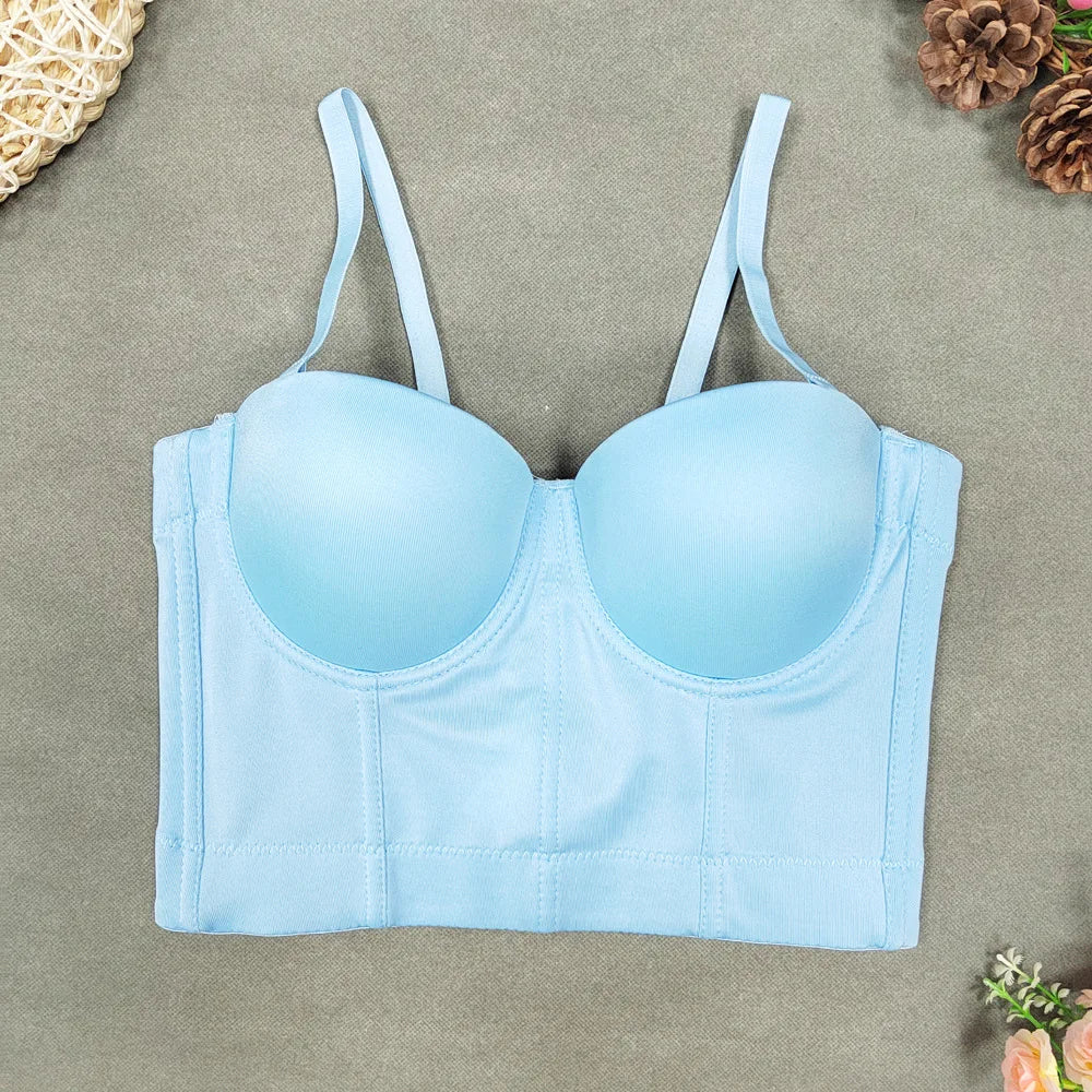 S M L XL 2XL 3XL Fashion Mesh Push Up Bralet Women's Corset Bustier Bra Night Club Party Sexy Cropped Top Vest fashion AW514