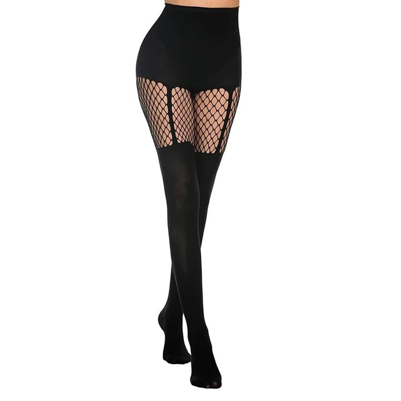 Sexy Hollow Pantyhose Suspenders Fishnet Stockings Nightclub Tights