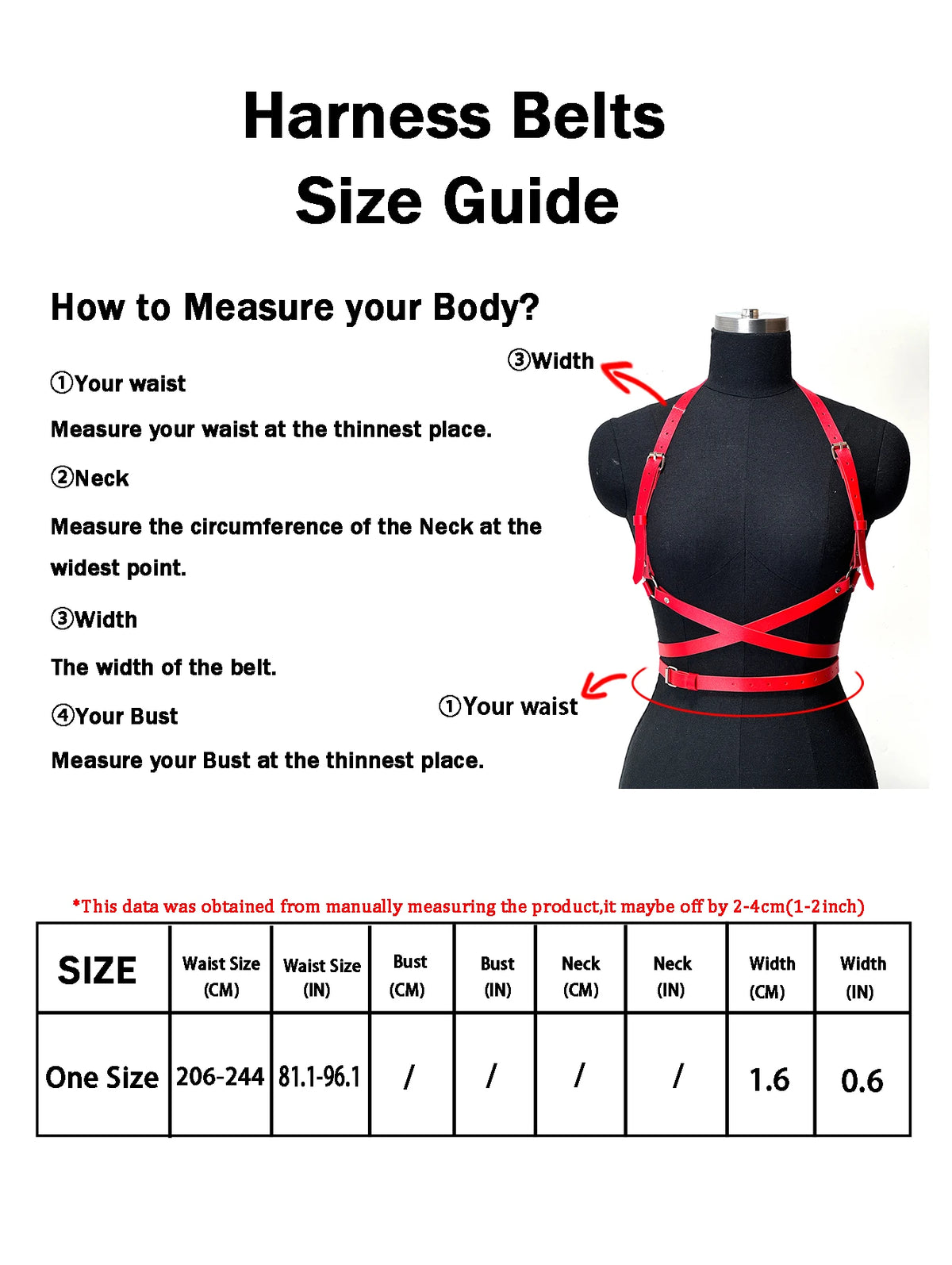 Women Fashion PU Leather Belt Cool Punk Rock Gothic Harness Belts Street Style Red Festive Exotic Party Clothing Accessorie