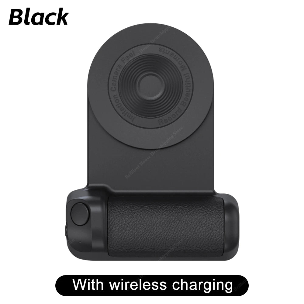 Magnetic Camera Handle Bluetooth Phone Grip Photo Bracket Anti-shake Selfie Device for Android iphone Wireless Charging
