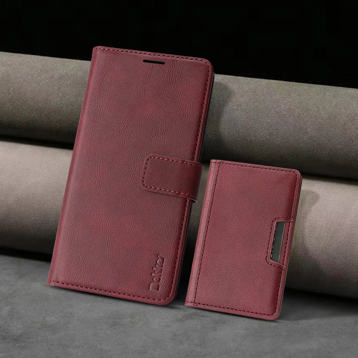 3-in-1 Luxury Leather Wallet Detachable Flip Cover For iPhone 16 15 14 13 12 17 18 Pro Max Plus For Magsafe Credit Card Wallet