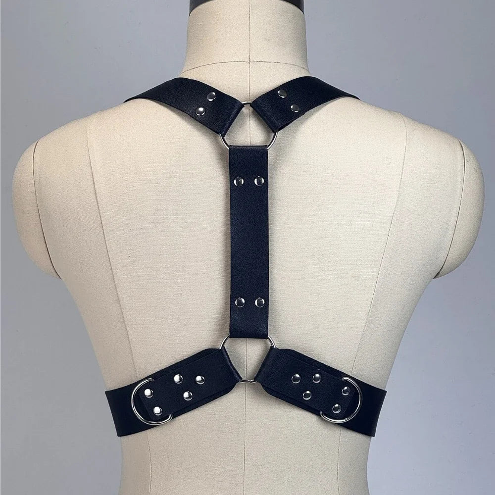 Fashion PU Leather Full Body Harness Belt Punk Street Style Belt Gothic Adjustable Retro Belt Exotic Clothing Accessories