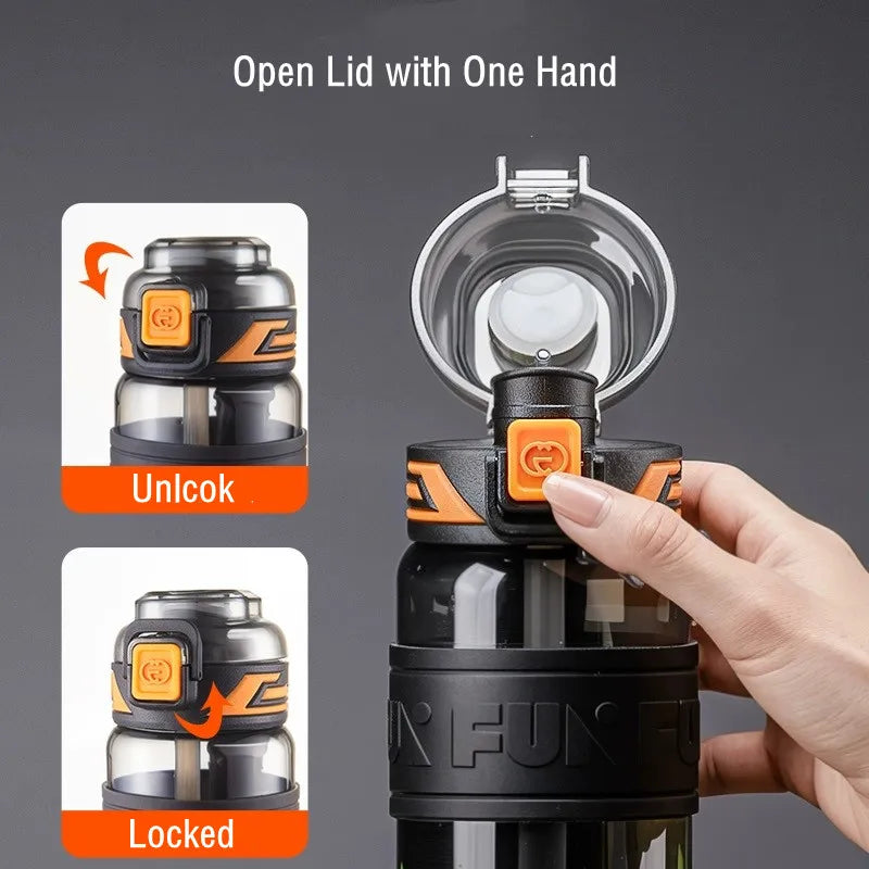 640 ml/770 ml Hochwertige Wasserflasche aus Tritan-Material, tragbar, langlebig, für Fitnessstudio, Fitness, Outdoor-Sport, Radfahren, Trinkflasche