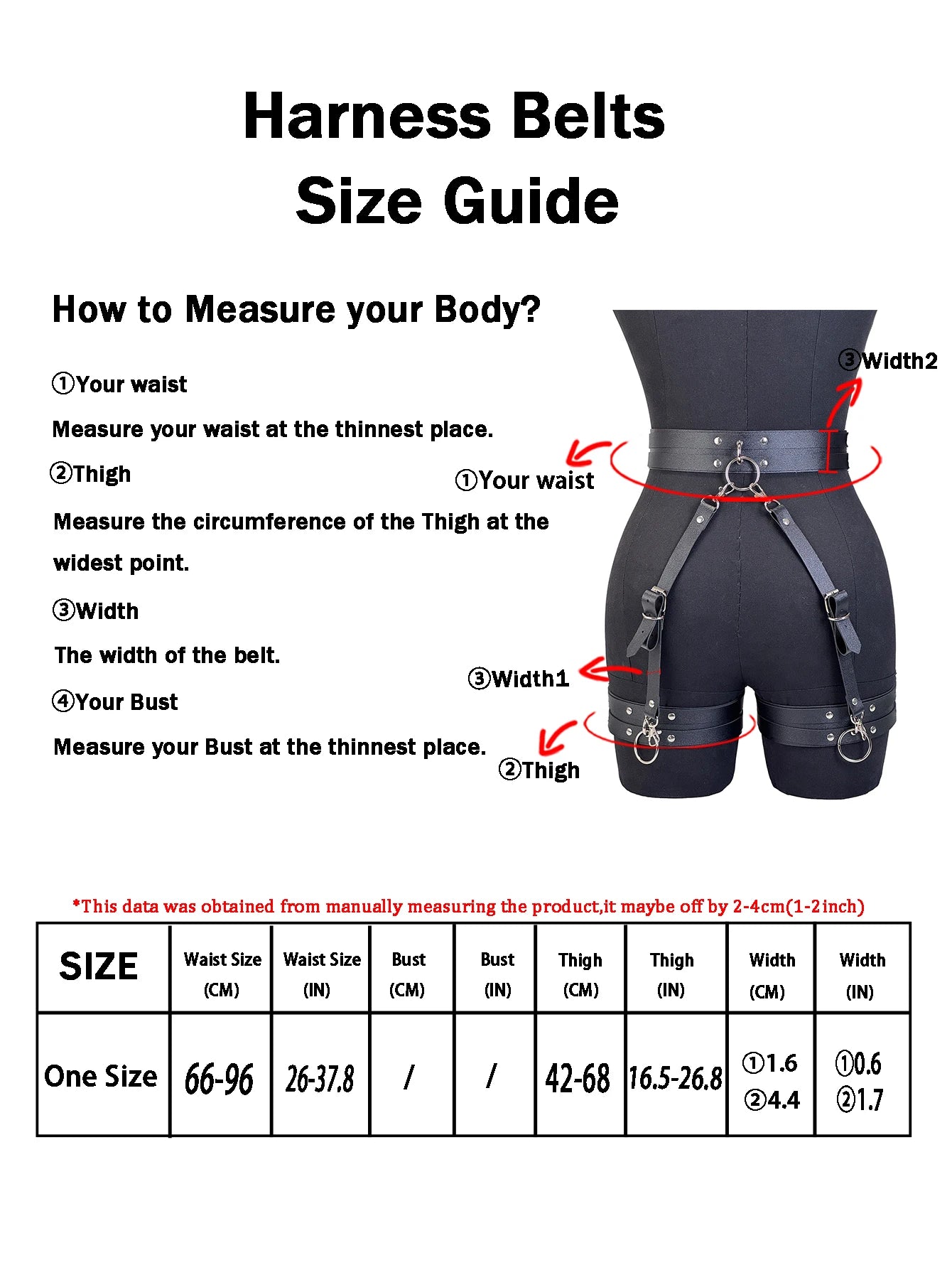 Women's Sexy Fashion PU Leather Gothic Y2K Harness Belt Leg Belt Punk Adjustable Vintage Thigh Strap for Daily Travel Wear