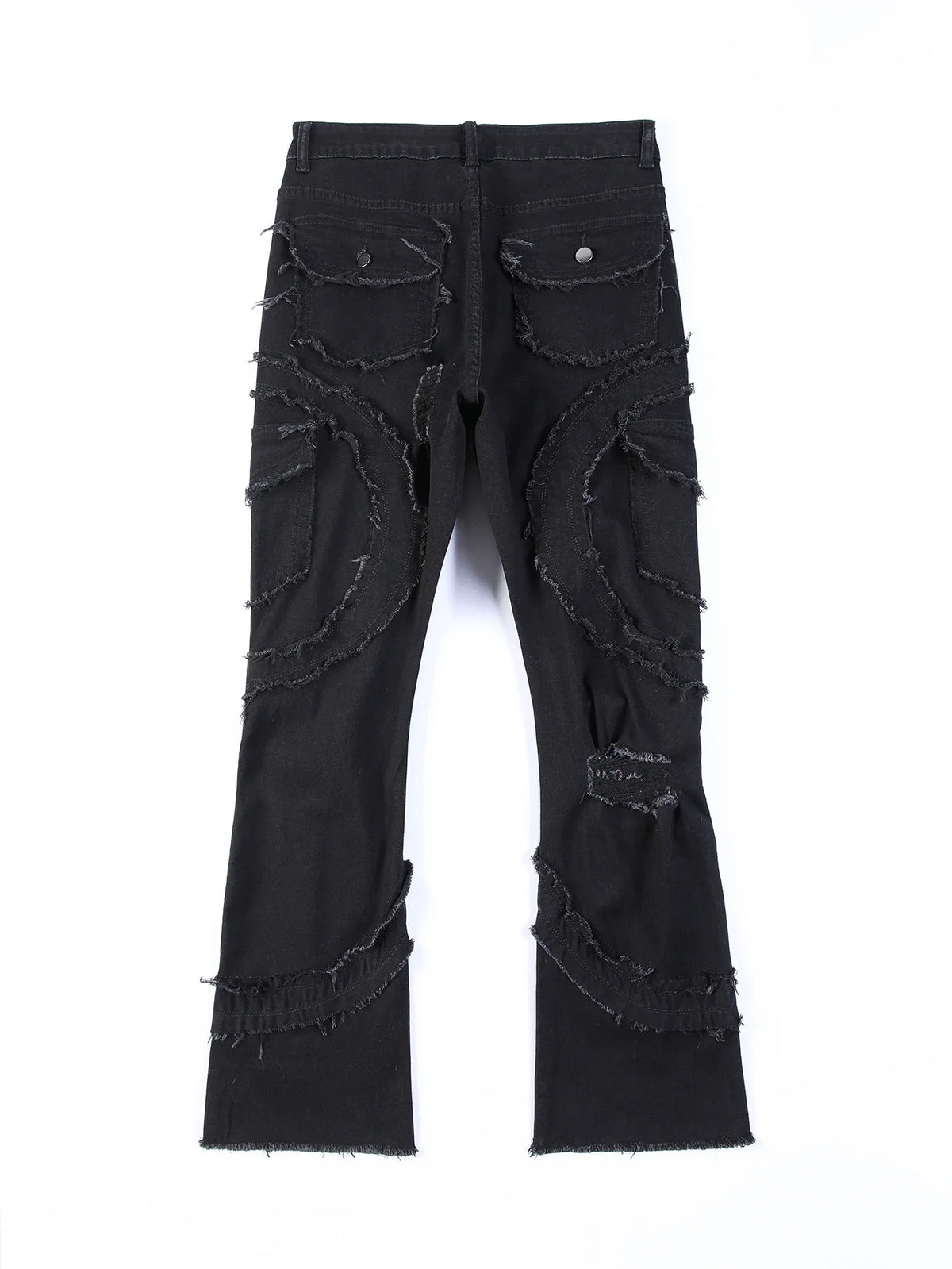 New Men Ripped Stacked Jeans Distressed Slim Fit Skinny Straight Leg Jeans Fashion Hip Hop Denim Pants Casual Streetwear