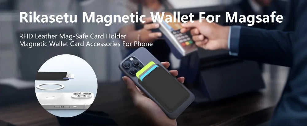 Ultrathin Leather Wallet Magnetic Card Holder For IPhone 17 16 15 Plus 14 13 12 Pro Max For Magsafe Phone Card Holder