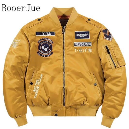 High Quality Military Motorcycle Ma-1 Aviator Pilot Coats Male Baseball Bomber Jackets Winter Hip Hop Thick Warm Jackets Men 6XL