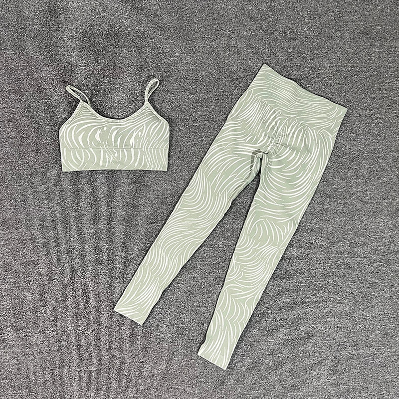 Sports Set Women Shorts Fitness Tights Seamless Yoga Set Crop Top Running Stretch High Waist Leggings Gym Sets Womens Outfits