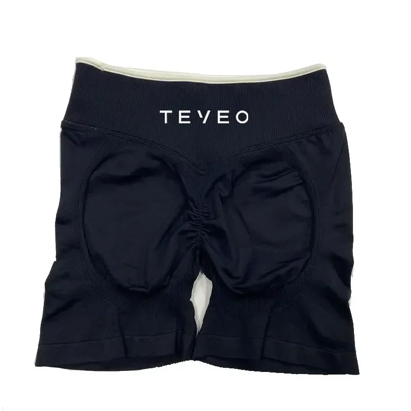 TEV Women's Sports Yoga Shorts Fitness Cycling Elastic Sports Pants Ignite Sculpt Scrunch Short Yoga Bra Set leggings