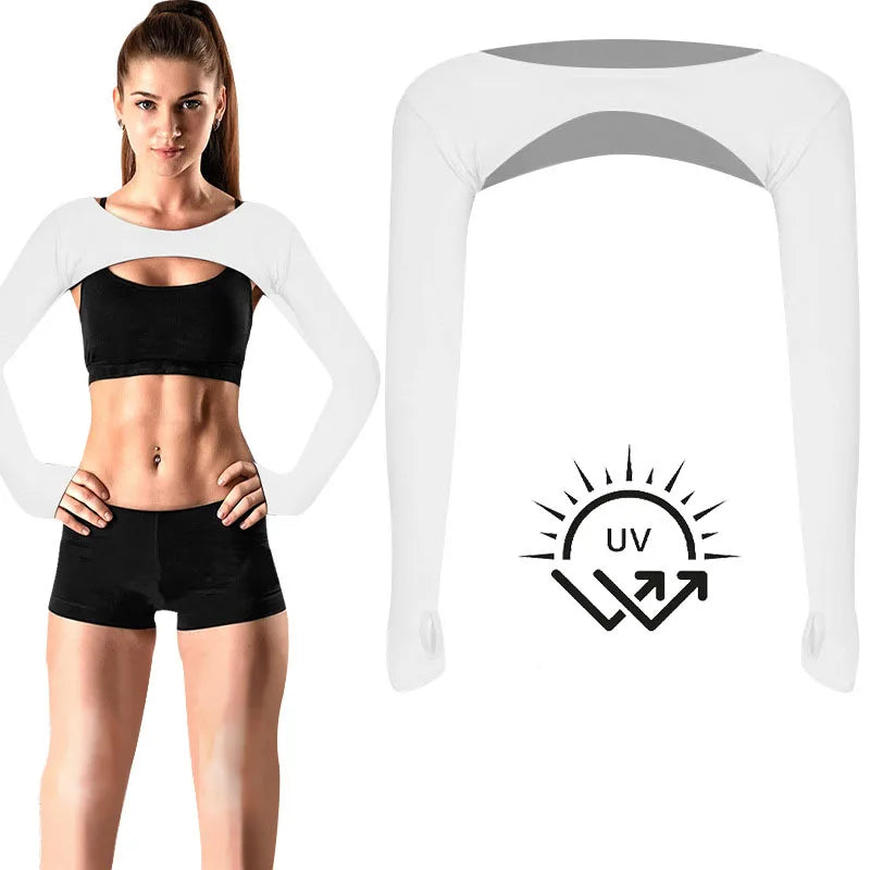 2025 Hot Cycling UV Arm Cover Sleeve Shawl Driving Cycling Cropped Cape Sports Gloves Outdoor Activities Running Fishing Sleeves