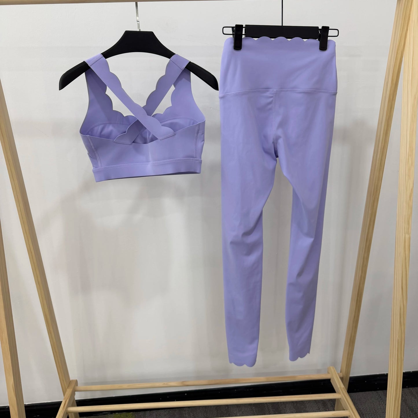 Gym Suit Two Pieces Fitness Yoga Set Women Solid Color Super Streth Slim Fit Running Sportswear Breathable Workout Clothes