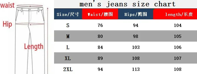 New Men Ripped Stacked Jeans Distressed Slim Fit Skinny Straight Leg Jeans Fashion Hip Hop Denim Pants Casual Streetwear