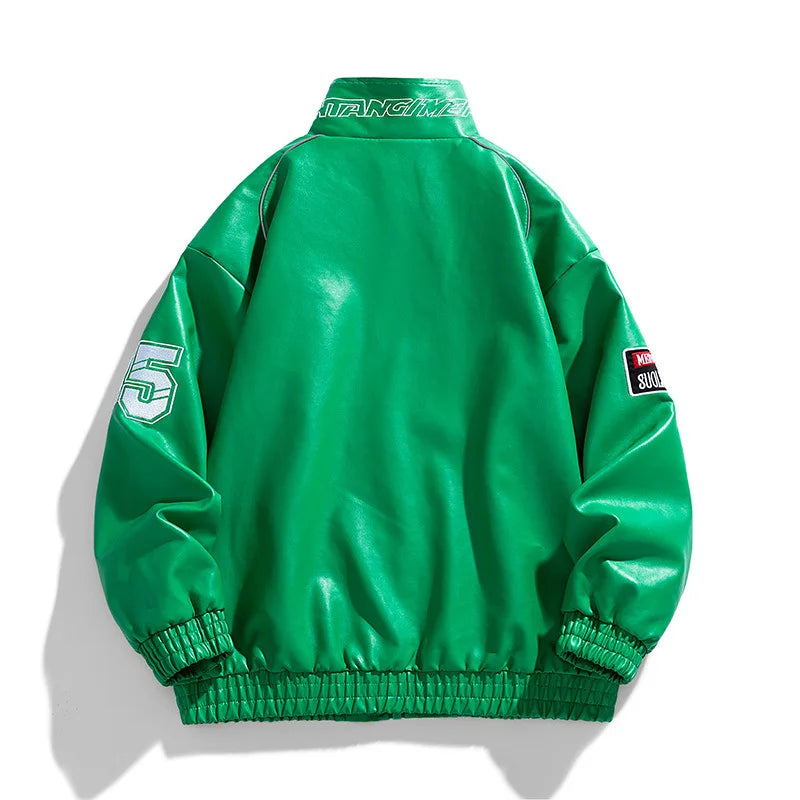 FGKKS 2023 Bomber Casual Jacke Für Männer Druck Trend Mantel Hohe Qualität Design Junge Streetwear Leder Jacke Männlich