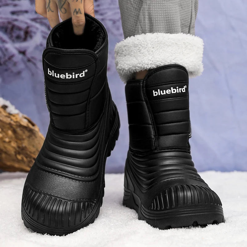 Neue Herren Winterstiefel Warme Plüsch Schneestiefel Hochwertige Wasserdichte High-Top Herren Stiefeletten Outdoor Herren Wanderstiefel Sneaker