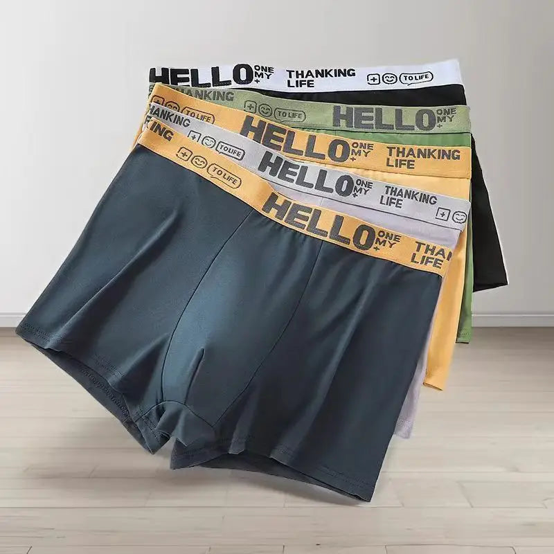 1/5/10 PCS Men's and boys Underwear Sports Seamless Comfortable Breathable Teen Boxer Briefs Men‘s Mid Rise Plus Size