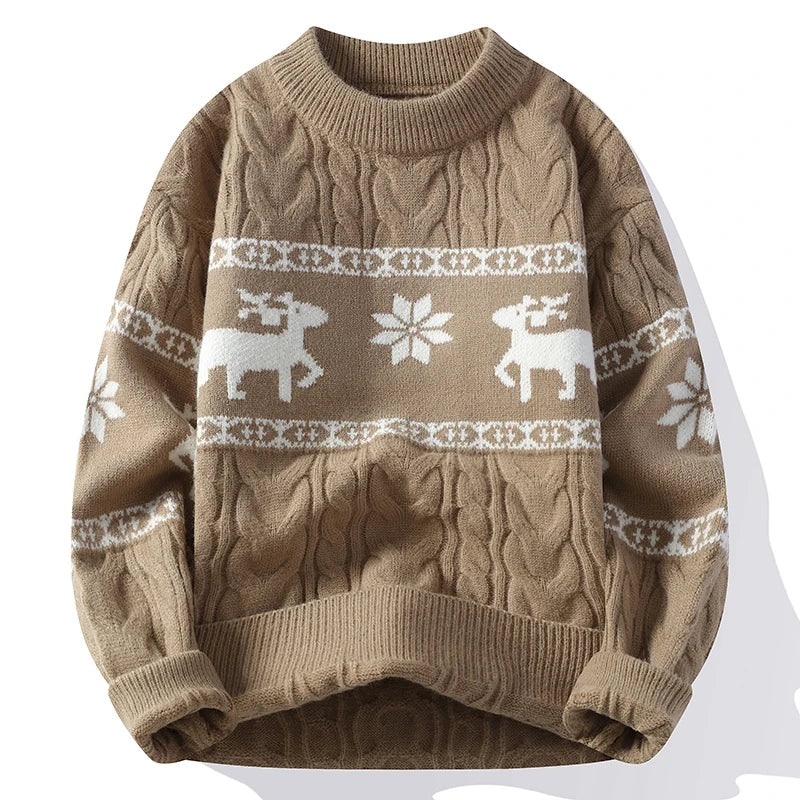 Winter sweater new High End Luxury Cashmere Sweater Men Thick Warm Mens Sweaters With Deer Korean Harajuku Christmas Jumper
