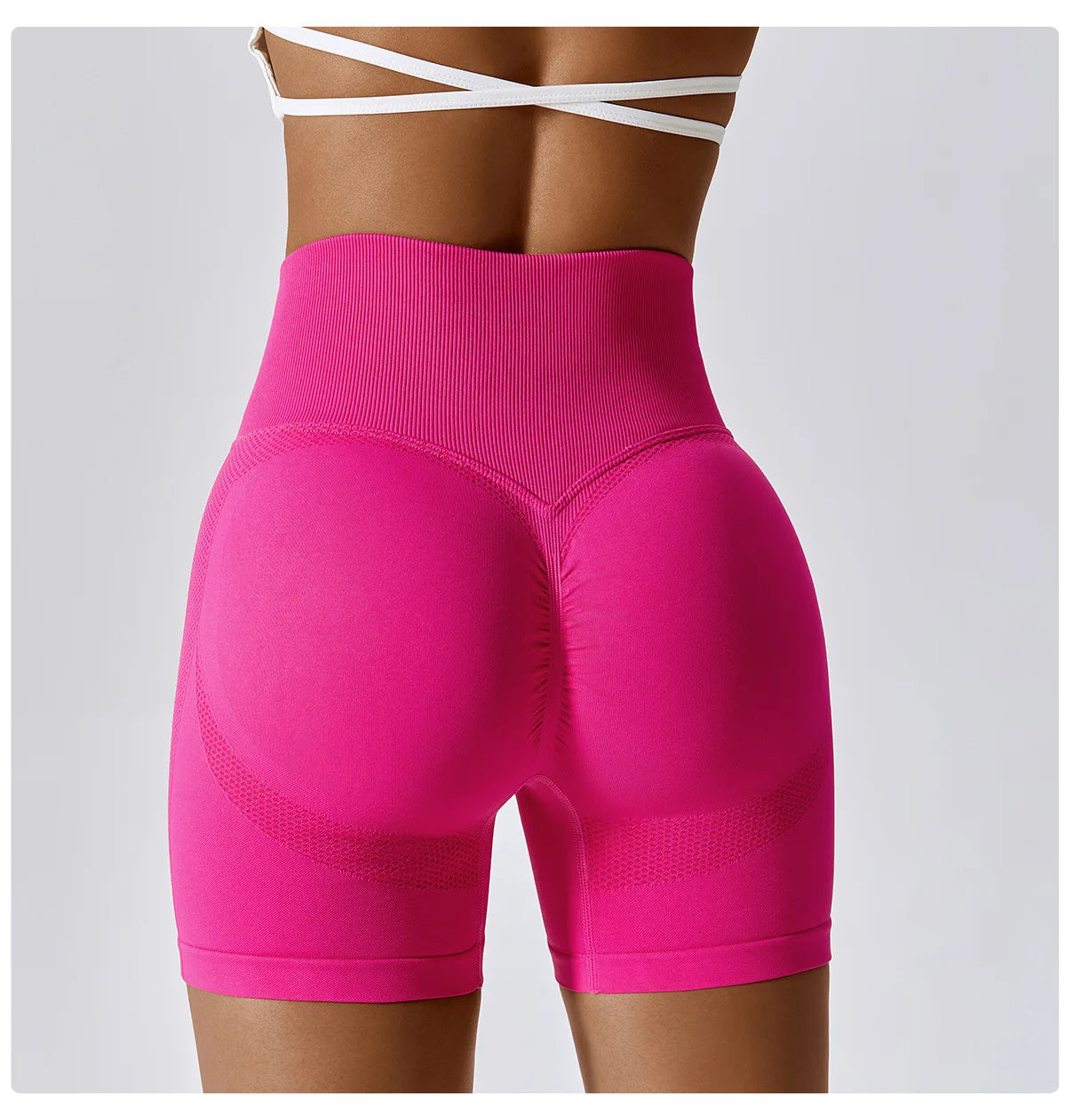 Women's Shorts for Cycling Jogging Fitness Sports Seamless High-Waisted Hip-Lifting Gym Shorts Tight Yoga Clothing