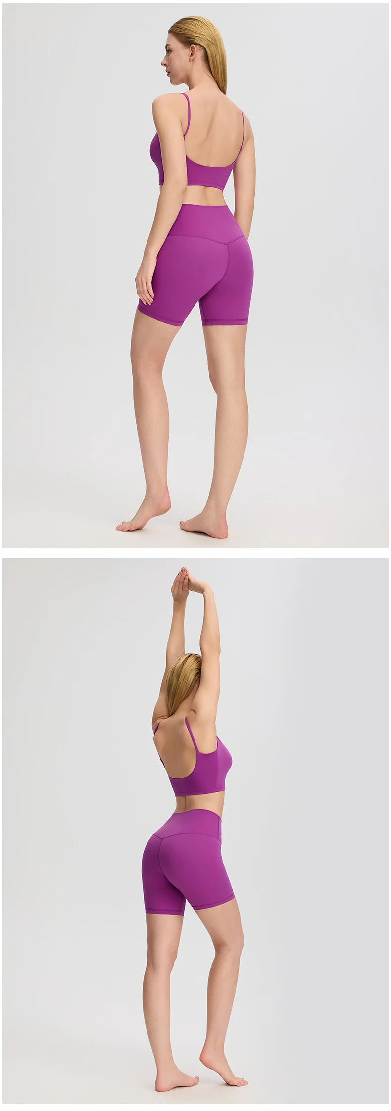 Yoga clothes, running suit, women's chest cushion vest, hip lifting high waist yoga shorts, quick drying breathable fitness suit