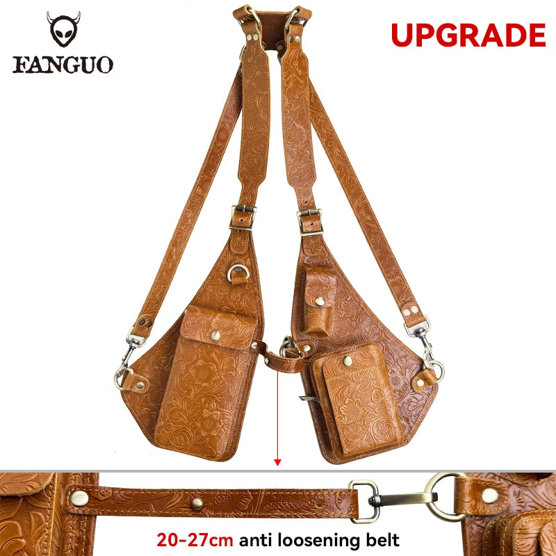 Genuine Leather Anti-Theft Underarm Shoulder Bag Armpit Tactically Bag For Men Shoulder Holsters Storage Pack