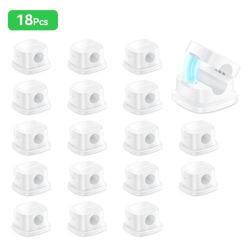 Rocoren Magnetic Cable Sorting Desktop Self Adhesive Cable Clamp Adjustable Cable Management Clamp for Earphone Cable Data Cable