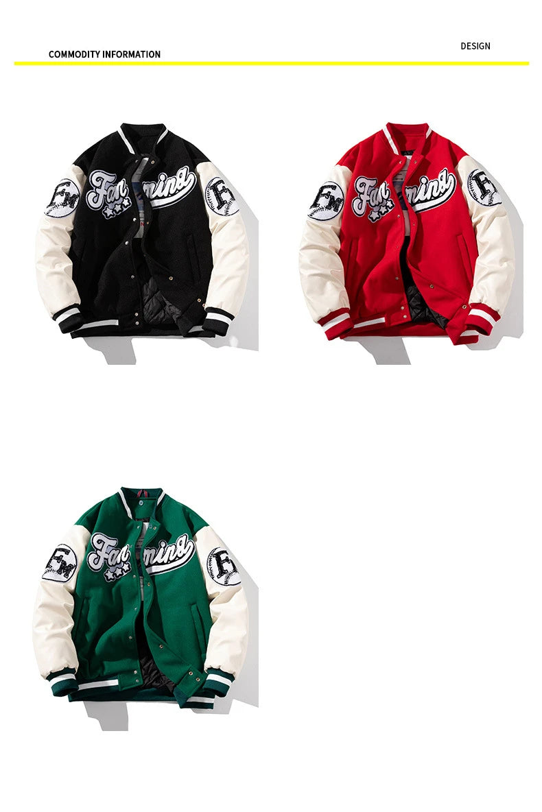 Herrenjacke Baseballuniform Herren Loose Embroidery Tide Brand Mäntel Frühling Herbst Casual College Wear Amerikanische Modekleidung