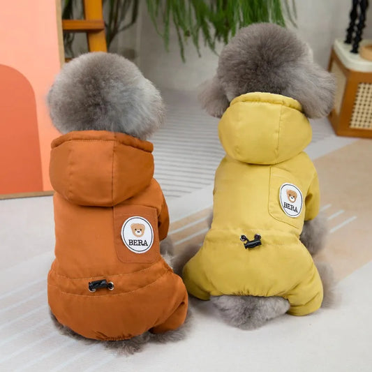 Winter Puppy Jacket Dog Waterproof Coat Pet Clothing Chichuhua Costume Pug Bichon Bulldog Outdoor Dog Warm Clothes with Buckle