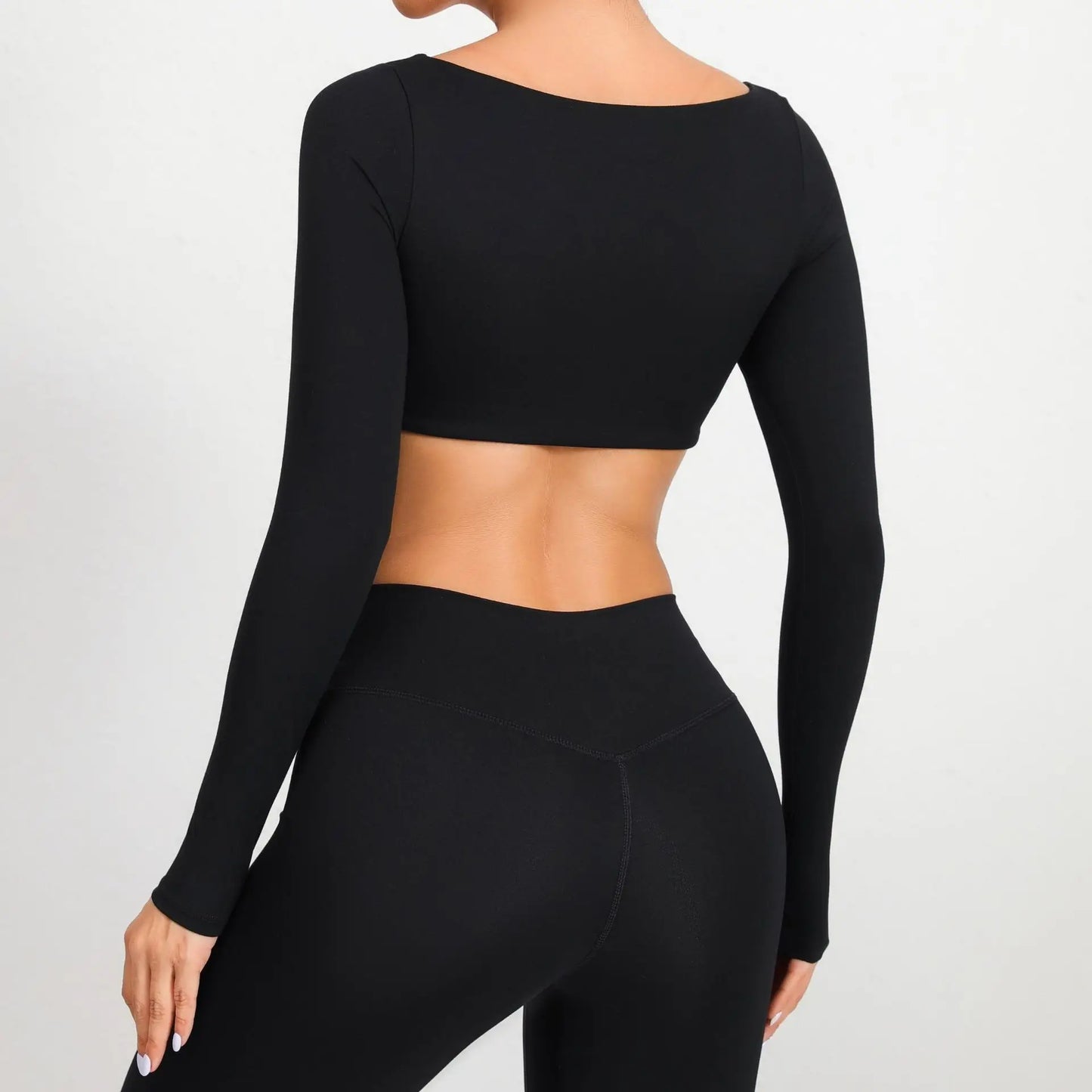 Sexy Fitness Long Sleeve Yoga Clothes Backless Gym Top Women Breathable Sports Crop Yop Shirts Quick Dry Sportswear Women Top
