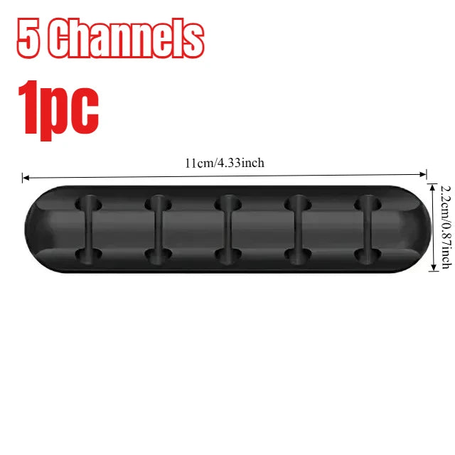 Cable Cord Wire Organizer Silicone USB Cable Winder Management Clips Self Adhesive for Mouse Keyboard Headset For iPhone Huawei