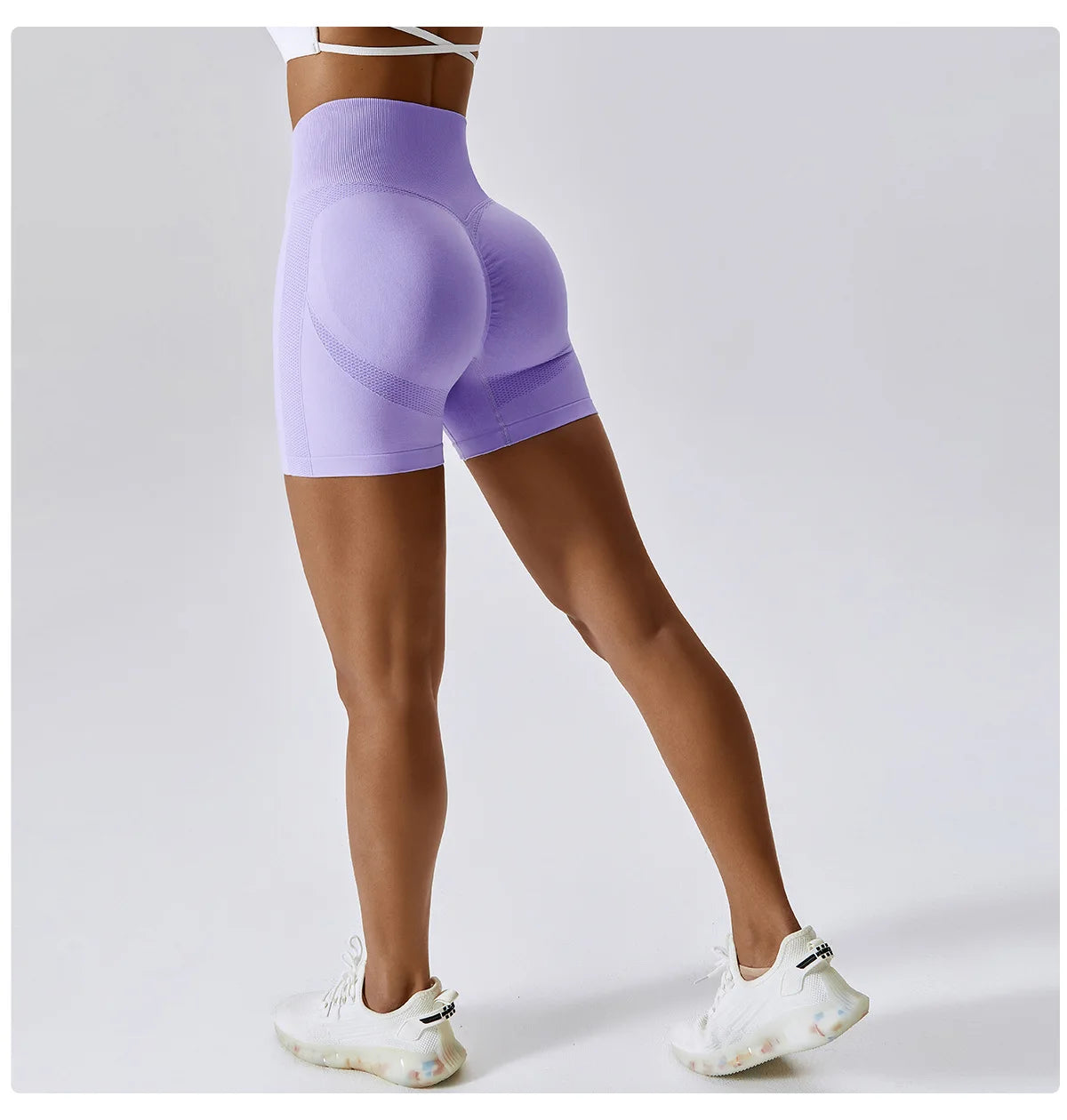 Women's Shorts for Cycling Jogging Fitness Sports Seamless High-Waisted Hip-Lifting Gym Shorts Tight Yoga Clothing