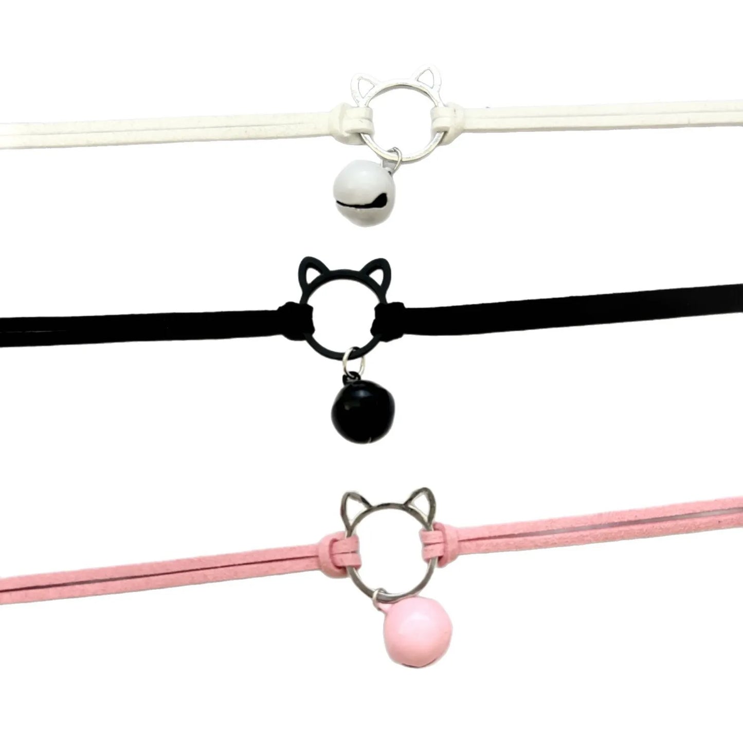 Personality Sweet Cool Babes Diablo Pussy Bell Necklace Choker Collarbone Chain Necklace Collar