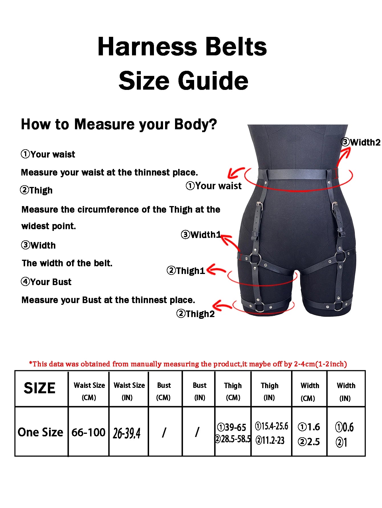 Fashion Belt Street Style Pu Leather Chest Harness Belt Punk Suspenders Decorative Waistband Gothic Clothing Accessories Women