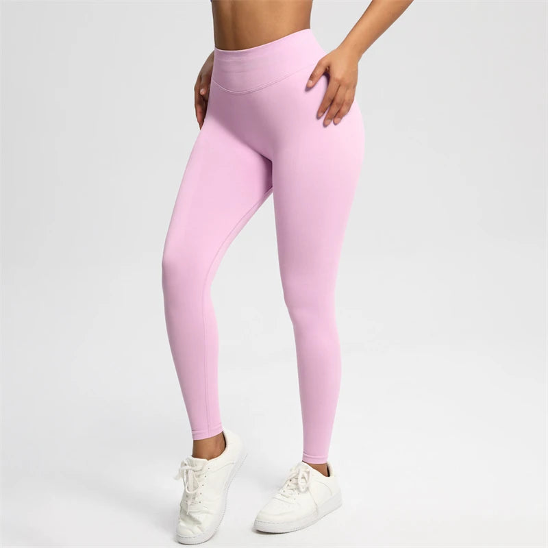 Bum Shaping Leggings Women Seamless Sports Yoga Pants Low Ribbed Band Gym clothes Fitness Workout Scrunch Butt Tight