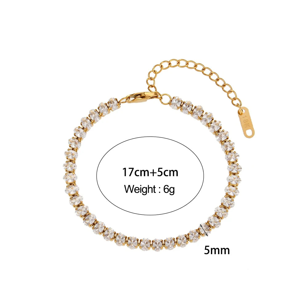 Miniamlist Men Bracelet Gold Jewelry Street Style Stainless Steel 316L 18k Gold Plated Cuban Chain Bracelets For Women