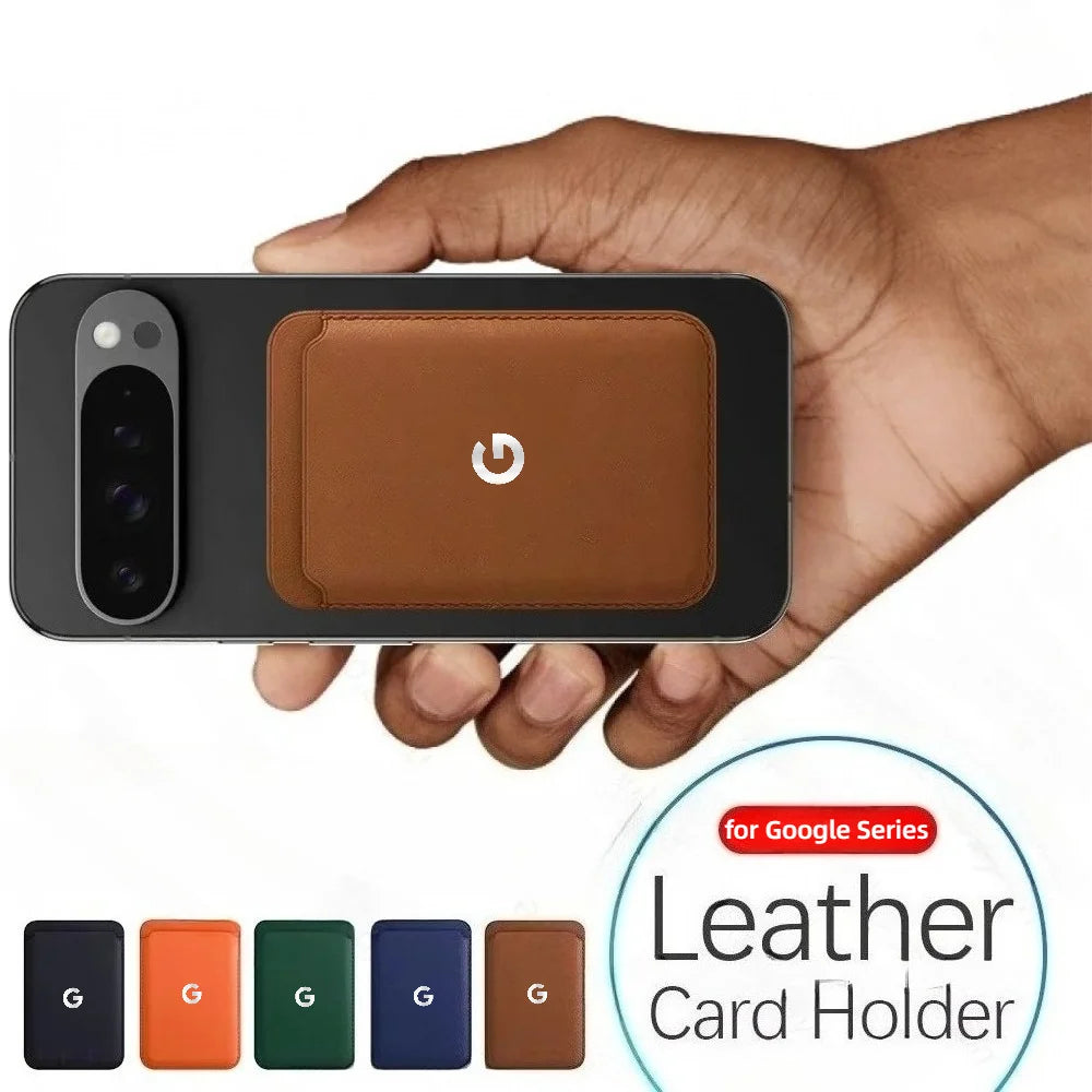 Original PU Leather Strong Magnetic Card Wallet Holder for Google Pixel 11 10A 8 7 Pro XL for Magsafe Slim Credit Card Slot Bag