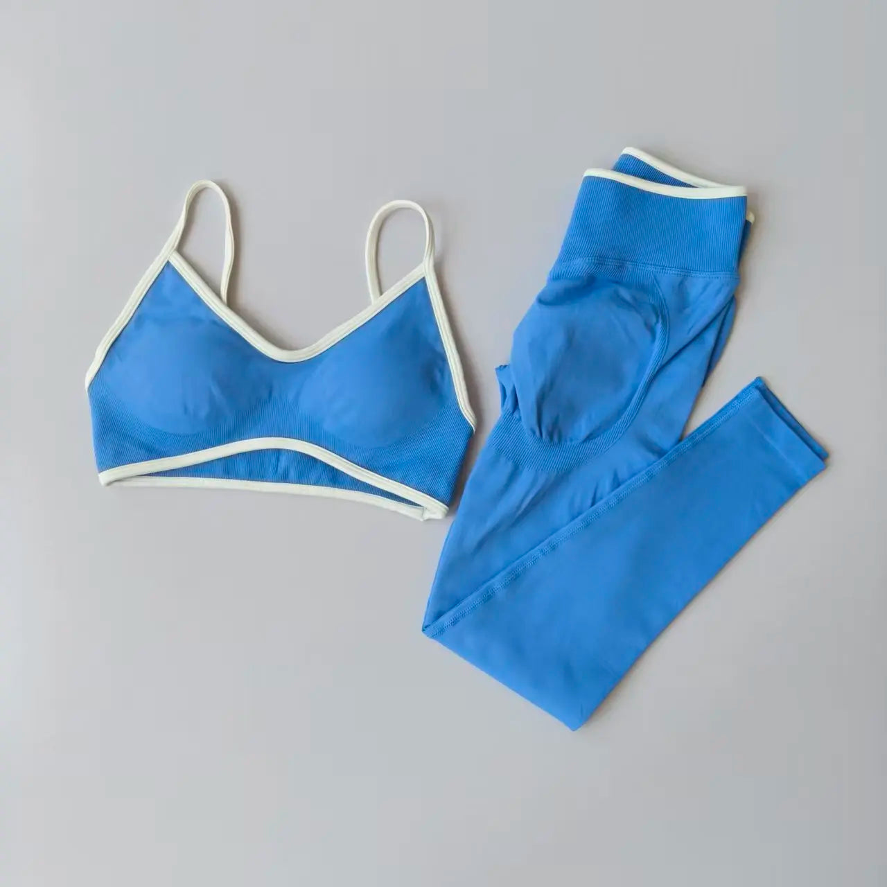 Women's Gym Yoga Set Seamless High Waist Leggings Sports Bra Top Workout Outfit Fitness Activewear Running Training Clothes Suit