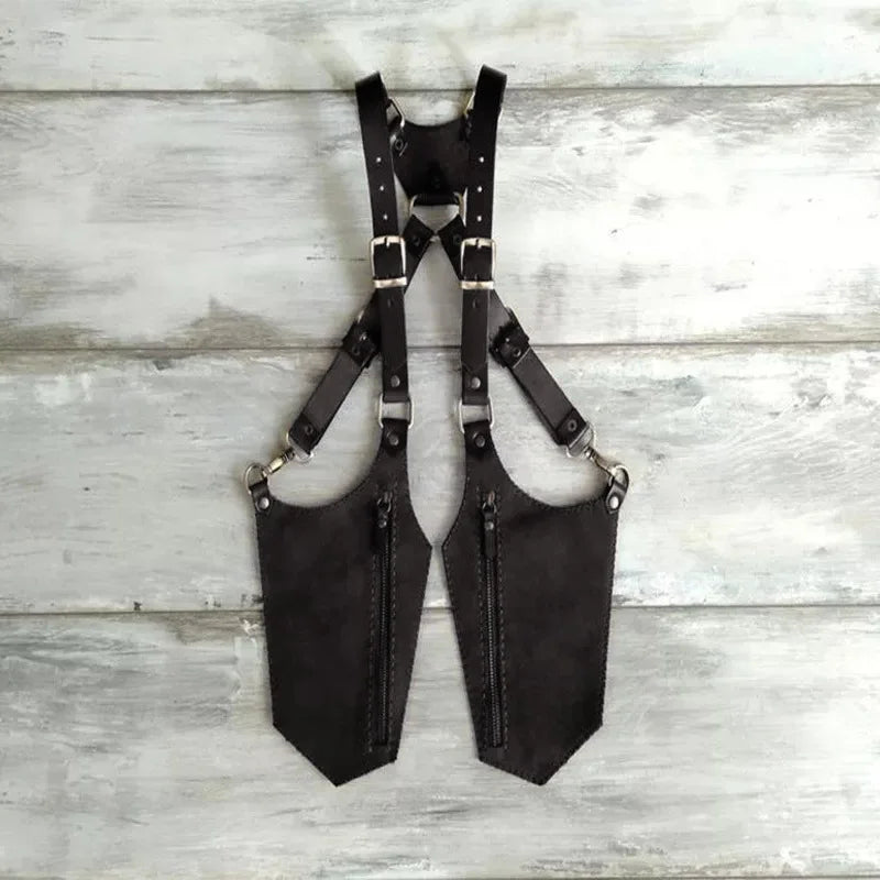Medieval Anti-Theft Hidden Underarm Strap Wallet Viking Vest Pocket Phone Shoulder Holster Bag Double Pouch Concealed Purse Pack