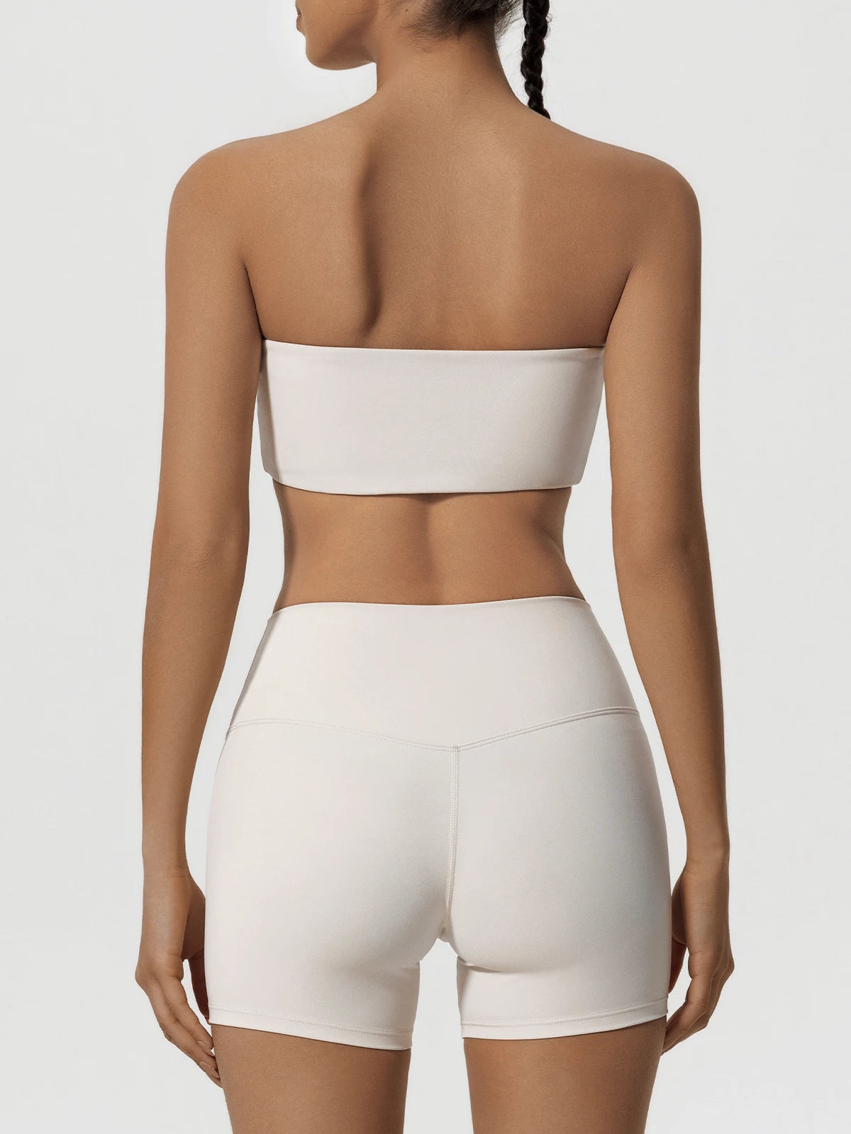 Summer Two Piece Fitness Sports Set Women Workout Yoga Outfit Strapless Bra Woman 2Ps Gym Crop Top Deportivos Mujer Gym Suits