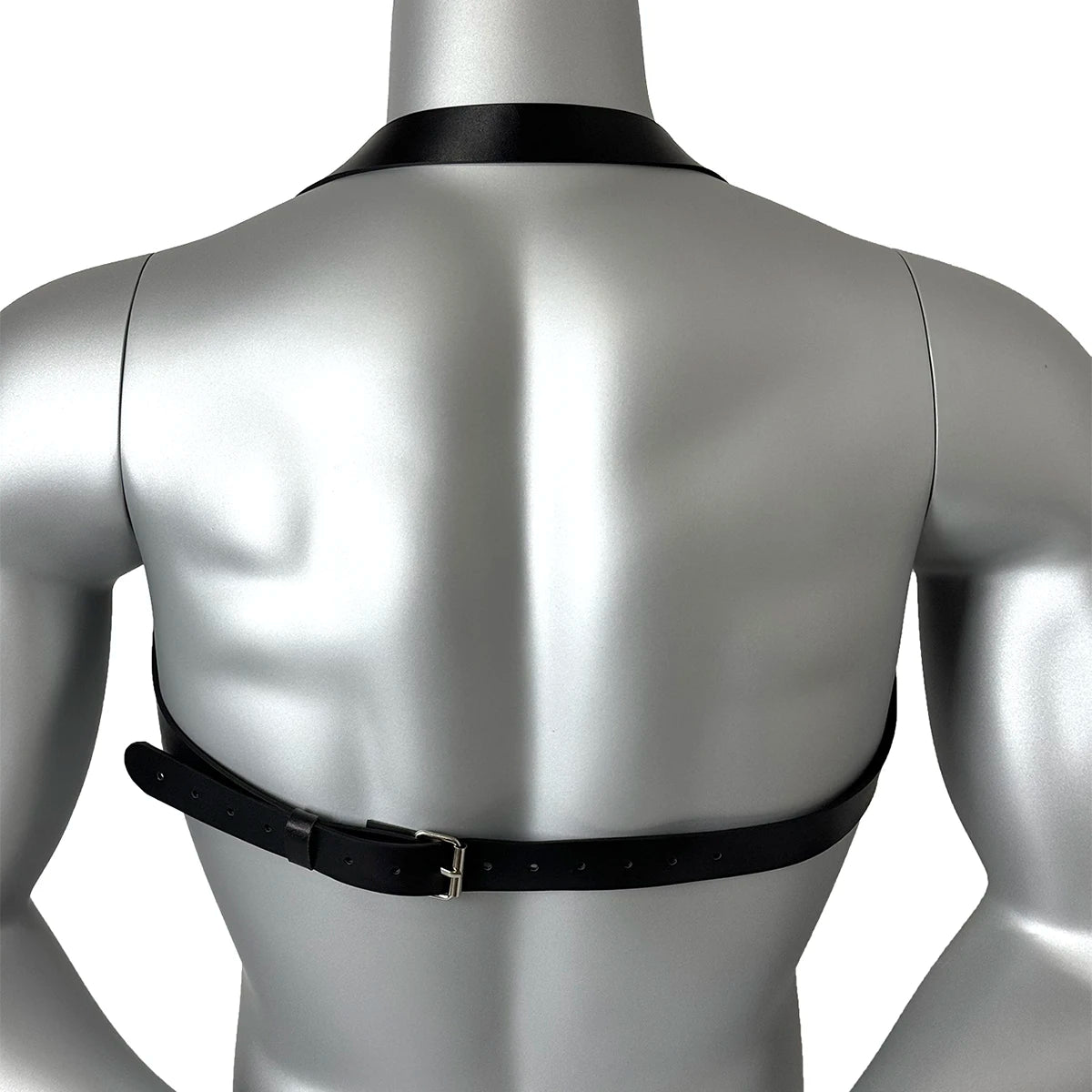 PU Leather Chest Harness with Chain for Men,Abjustable Punk Leather Cage Chest Harness,Festival Rave Outfit Chest Belt Accessory