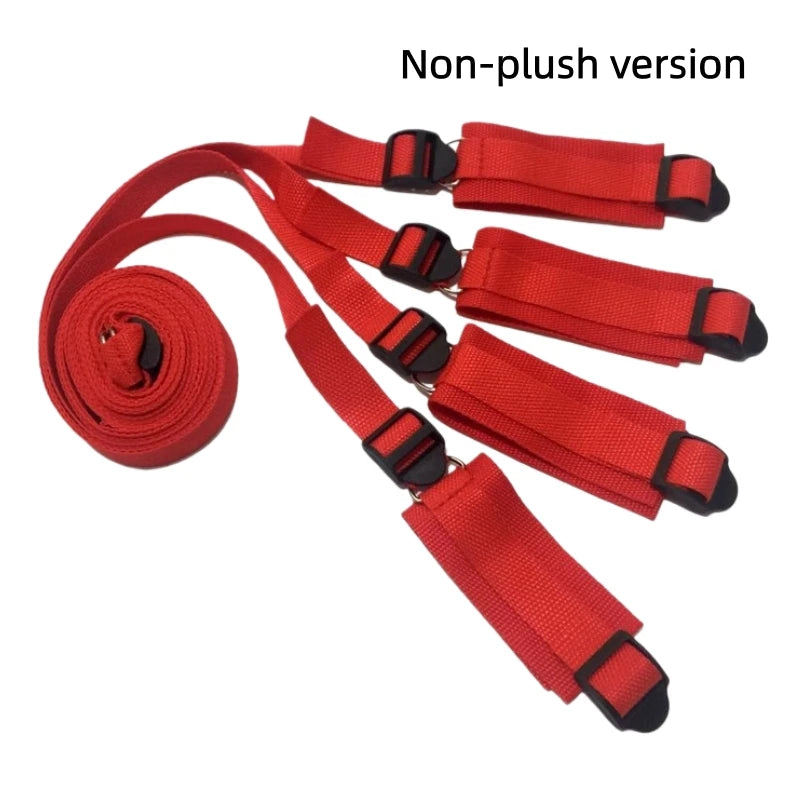 Bed B*ndage Restraint Set Adjustable Wrist Ankle Cuffs Comfortable Couples Handcuffs Adult S*x SM Game Lover Intimate Play Kit