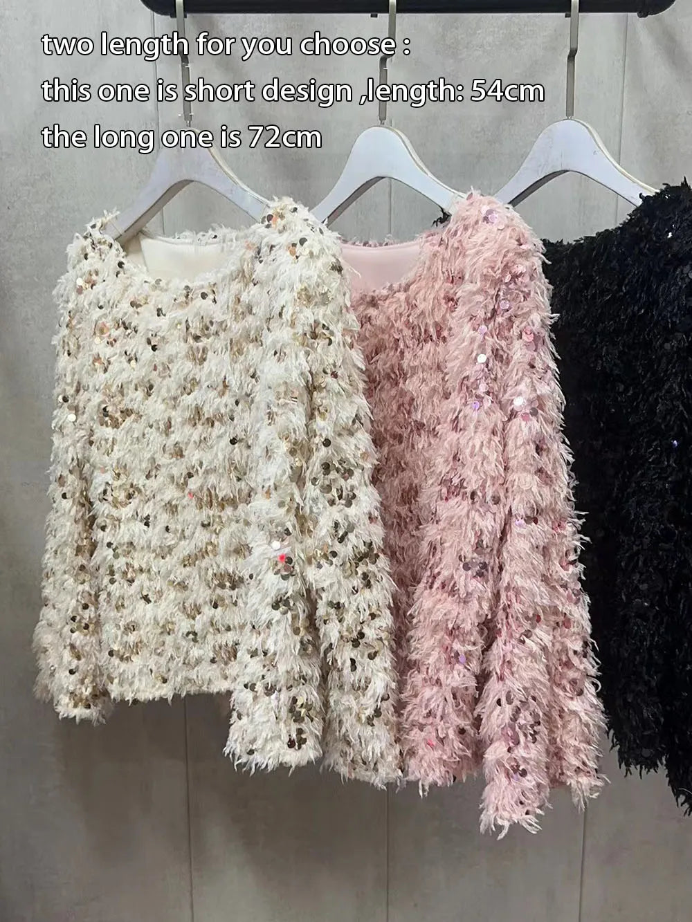Knitted Tassel Women Pullover Sweater 2025 Spring Long Sleeve O-Neck Short Party Fringe Sweaters Female Streetwear C-301