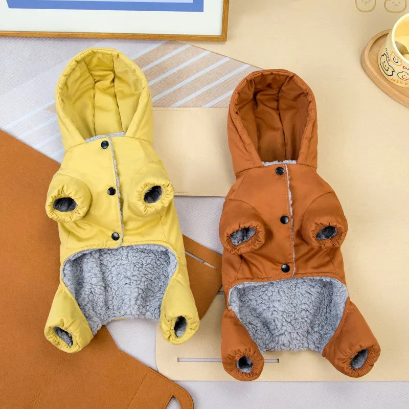 Winter Puppy Jacket Dog Waterproof Coat Pet Clothing Chichuhua Costume Pug Bichon Bulldog Outdoor Dog Warm Clothes with Buckle