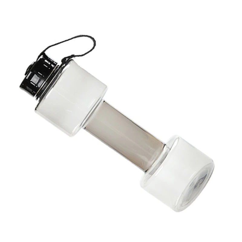 Wasserflasche, 700 ml, hantelförmige Wasserflasche mit auslaufsicherem Deckel, für Übungen, Sport, Fitness, Fitnessstudio, Trainingsbecher, Dropship