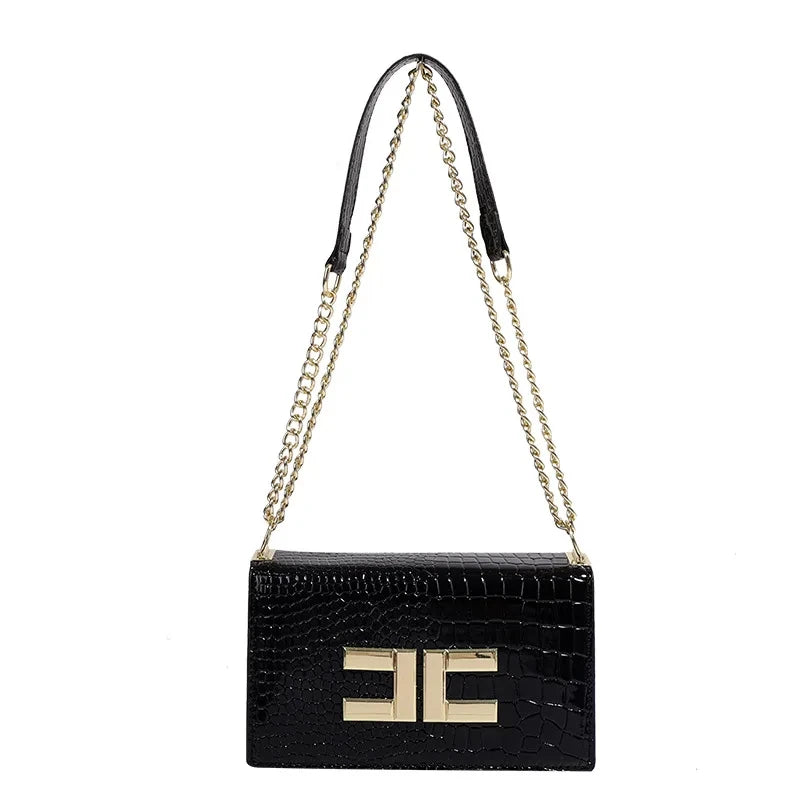 Luxury Designer Bags Women Handbag Fashion Simple Commute Small Square Bag Vintage Alligator Pattern Flap Shoulder Crossbody Bag