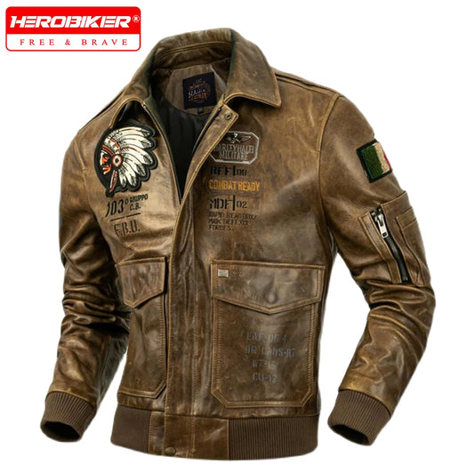 Motorcycle Jacket Men's Autumn Slim Fit Leather Casual Jacket Off-road Motorcycle Windproof And Scratch Resistant Knight Jacket
