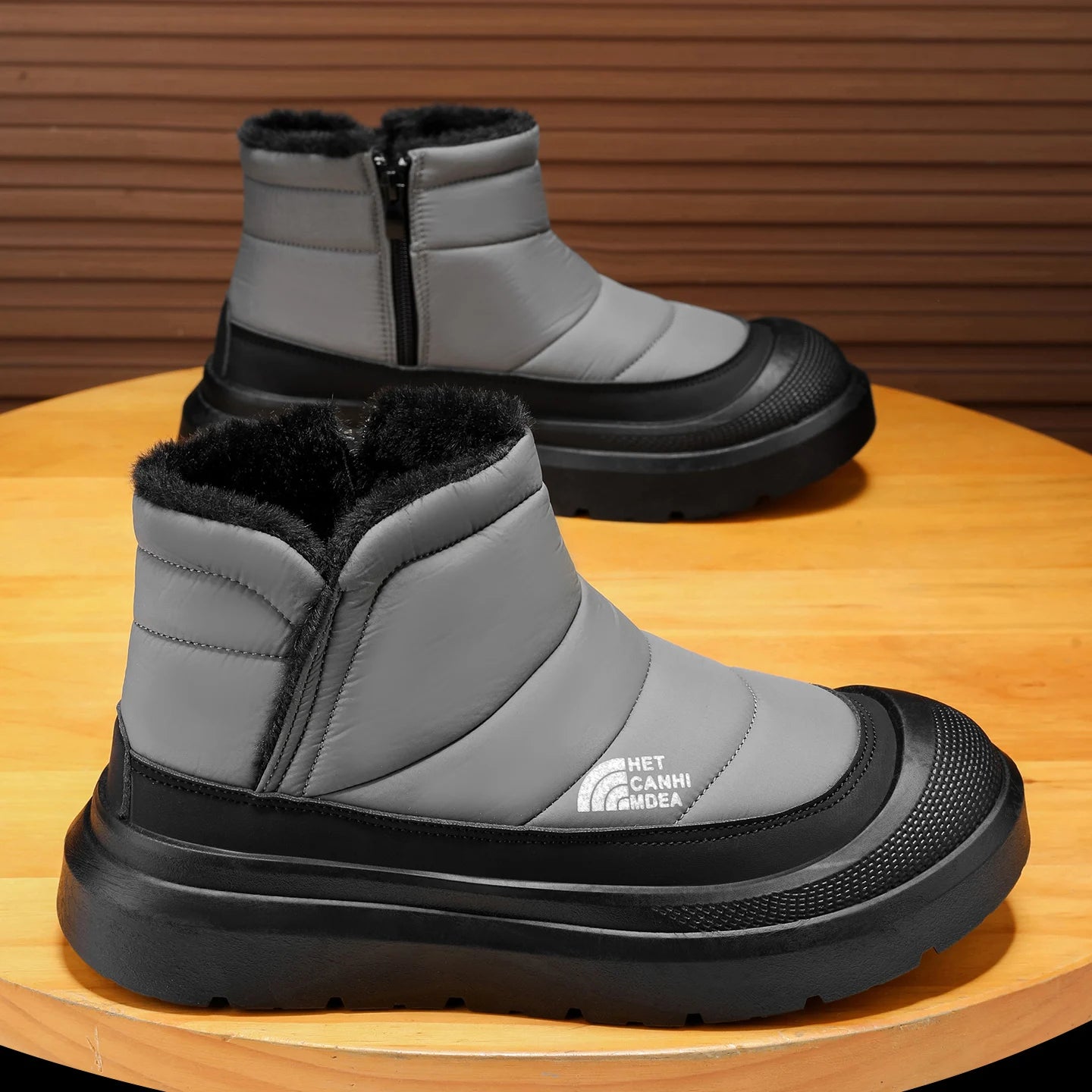 Winter Shoes Men Fur Warm Comfortable Snow Boots Outdoor Waterproof Down Boots High Top Ankle Boots Platform Shoes Size 44