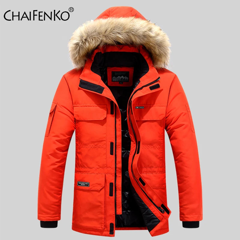 New Thickening Keep Warm Men Coat Winter Fashion Casual Removable Hat Jacket Outdoors Loose Comfort Windproof Solid Parka Men