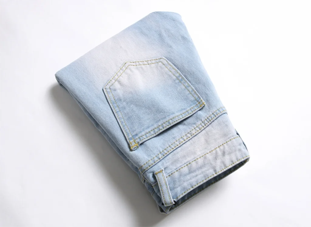 Boys' Cartoon Straight-leg Ripped Jeans Children Washed Non-stretch Denim Trousers Big Kids Casual Pants