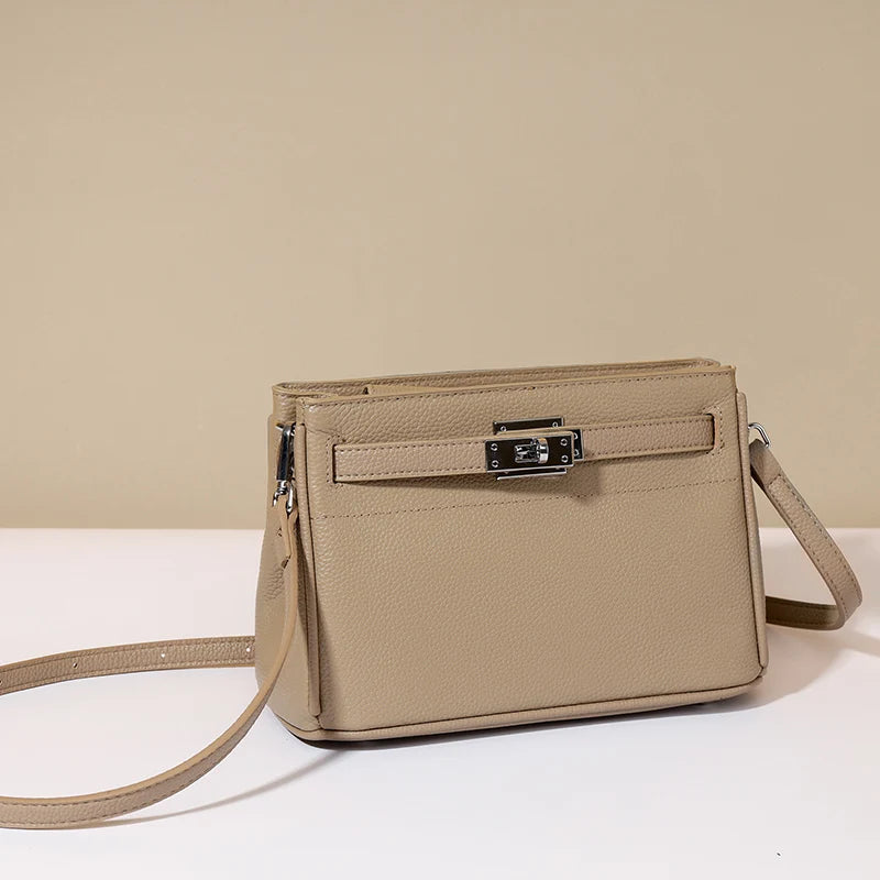 Women Cowhide Genuine Leather Crossbody Bag Lady Fashion Retro Underarm Bags Female Luxury Designer Shoulder Handbag for Ladies