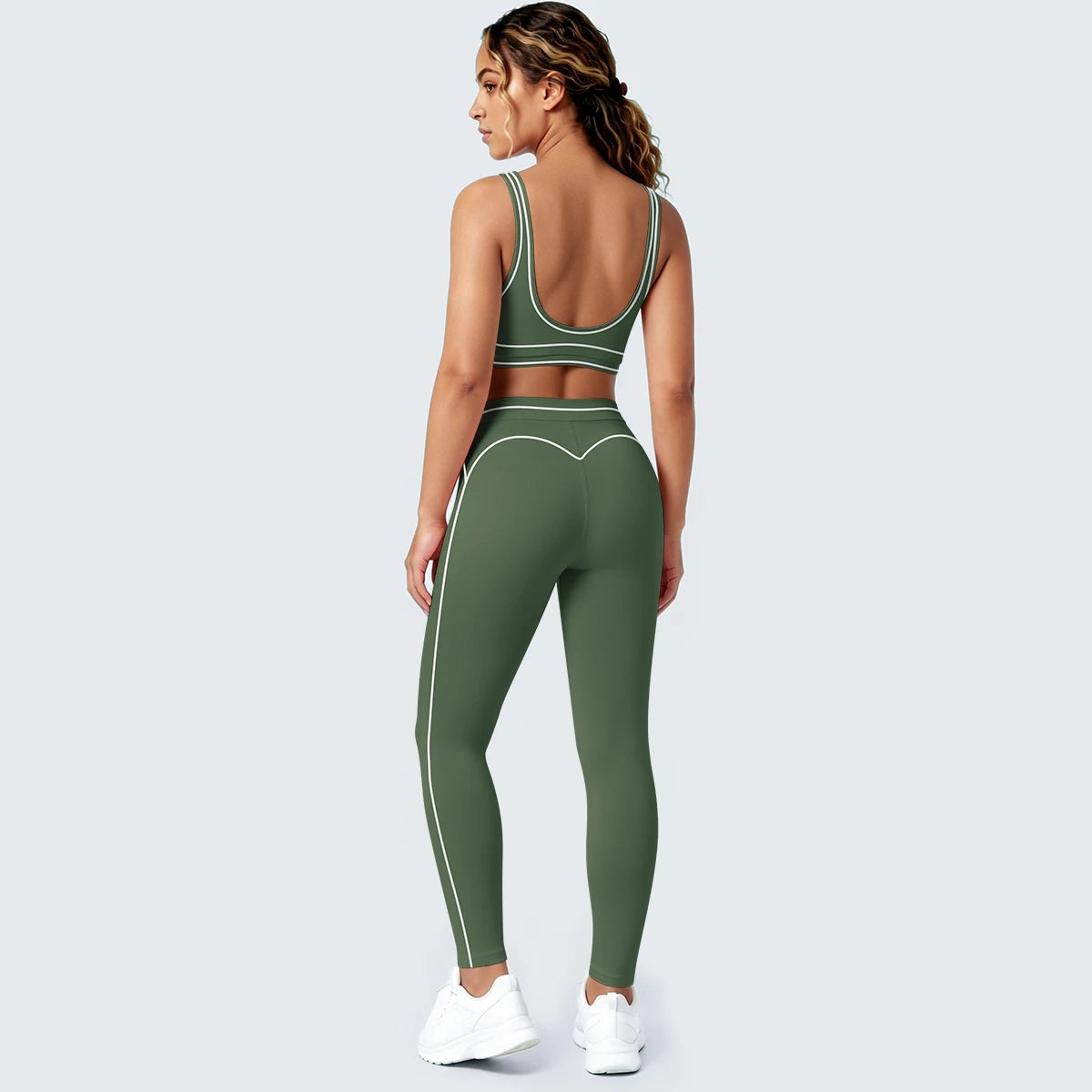 Women Fitness Yoga Sports Set Sexy Beautiful Back Yoga Bra Workout Top Summer Running Sports Bra High Waisted Push Up Yoga Pants