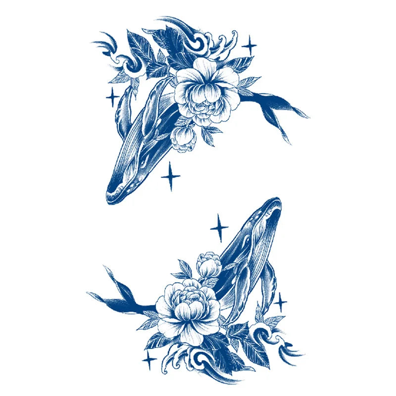Juice Net Red Tattoo Sticker Lasts 7-15 Days Herbal Plant Semi Permanent Temporary Tattoos Sticker Size:180 * 110mm